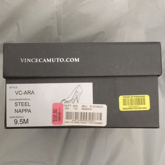 Ladies’ Vince Camuto Peep-toe Steel VC-ARA Pumps (9-1/2B) - Picture 14 of 15